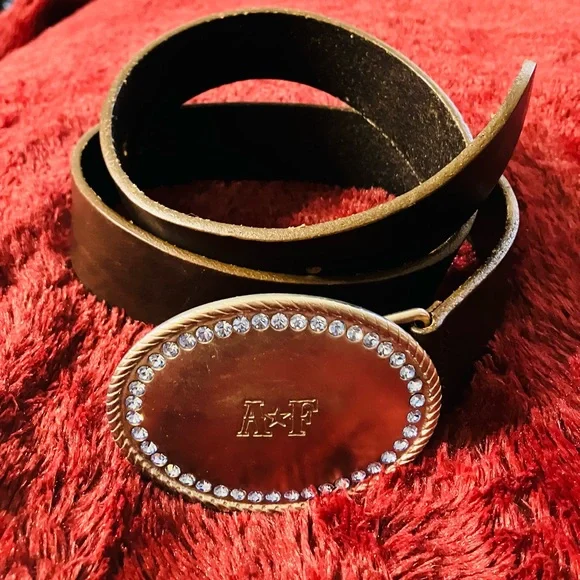 Vintage Abercrombie Fitch Brown Leather Belt Size S - Picture 3 of 6